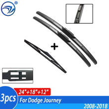 Juego de escobillas de limpiaparabrisas delanteras y traseras para Dodge Journey 2008- 2018 2017 2016, parabrisas de 24 "18" 12" 2024 - compra barato