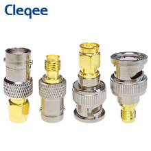 Cleqee 4PC SMA to BNC Plug Connector Kit Male Female M/F Radio Antenna Adapter RF Coax Converter Coaxial 2024 - buy cheap