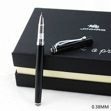 Jinhao 301 Smooth Black White Extra Fine Nib 0.38 Fountain Pen Luxury Metal Ink Pens for Gift Office Supplies Writing Stationery 2024 - buy cheap