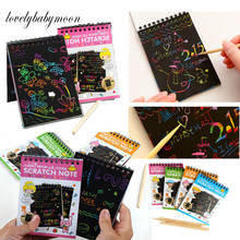 Cuaderno de Graffiti colorido para niños, cuaderno creativo DIY con nota para rascar, pintura para jardín de infantes, 1 ud. 2024 - compra barato