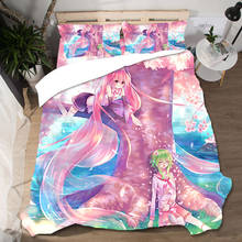 Anime Cute Girl Lovely Printing Couple Queen King Size High Quality Home Textile Printing Bed Linen Bed Sets Bedding Pillowcases 2024 - buy cheap