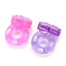 Anel borboleta de silicone vibratório, 5 peças anel peniano brinquedos sexuais produtos sexuais brinquedo adulto cor aleatória 2024 - compre barato