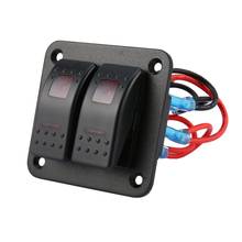 À prova dwaterproof água led interruptor de balancim 2 gang painel interruptor de alternância do carro 12/24v interruptor de circuito carro barco iate marinho rv camper caminhão reboque 2024 - compre barato