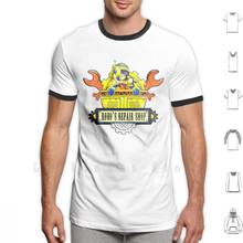 Robo Repair Shop T Shirt 6xl Cotton Cool Tee Chrono Trigger Super Nintendo Lucca Chrono Nintendo Nerdy Geeky Gaming Popular 2024 - buy cheap