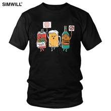 Men's Save Water Drink Beer T Shirts Streetwear Graphic Tee Drink Alcohol Tee Short Sleeve Cotton Breathable Big and Tall Tops 2024 - buy cheap