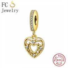 FC Jewelry Fit Original Brand Charms Bracelets Authentic 925 Silver Plant Rattan Vine Heart Beads Women Making Berloque 2020 2024 - buy cheap