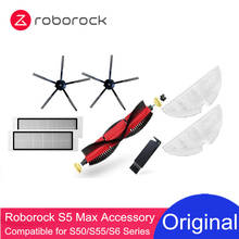 Original Roborock Accessories for S5 Max / E4 / E5 / S45 Max / S6 MaxV Detachable Main Brush, Silicon Side Brush Washable Filter 2024 - купить недорого