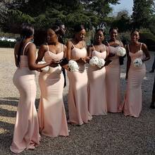 Cheap Mermaid Spaghetti Strap Long Bridesmaid Dresses 2020 Custom Made Women Bridesmaid Party Dress For Wedding Guest Gowns 2024 - buy cheap