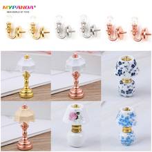 Lamp Miniatures Dollhouse Toy Miniature 1:12 Table Lamp Doll House 1/12 Scale Miniatures Accessories 2024 - buy cheap