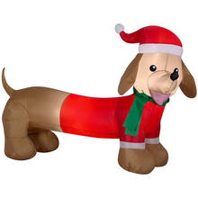 4FT Dog Air Inflatable Outdoor Toys Puppy Dog Christmas Holiday Yard Party Decoration with LED light, Inflatable trampoline, Inflatable santa claus night Light figure 2024 - buy cheap