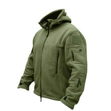 Мужская теплая флисовая куртка в стиле милитари, теплая тактическая куртка, воздухопроницаемая термокуртка с капюшоном, верхняя одежда на зиму 2024 - купить недорого