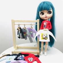 New 1PCS Cute Blyth  Long T-shirt Black/Pink/Red/White/gray Tops for Licca ,Barbies,Azone 1/6 BJD Dolls Clothes 2024 - buy cheap