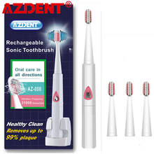 AZDENT  AZ-06 Sonic Electric Toothbrush Rechargeable USB + 4 Replacement Heads Waterproof Timer Tooth Brush Whitening for Adults 2024 - buy cheap