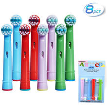 8Pcs Replacement Kids Children Tooth Brush Heads For Oral B EB-10A Pro-Health Stages Electric Toothbrush Oral Care, 3D Excel 2024 - buy cheap