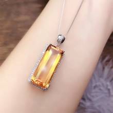 New Design Citrine Pendant Natural And Real Citrine Necklace  925 sterling silver Fine jewelry Citrine Pendant 2024 - buy cheap