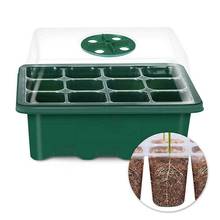 Caja de germinación de plantas para el hogar, 12 agujeros, Caja de cultivo de jardín, macetas de vivero, Kit de bandeja de siembra, maceta de siembra de extensión de jardinería 2024 - compra barato