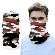 Bandana estilo camuflagem cachecol, bandana com estampa digital, proteção para a boca e o nariz, lenços de pescoço 2024 - compre barato