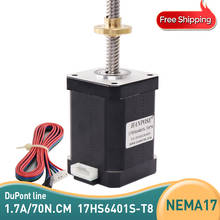 Free shipping stepper motor nema17 60mm 1.7A 70N.cm 42 motor  T8 lead screw motor 4-lead 17HS6401S-T8X8 for 3D Printer or robot 2024 - buy cheap