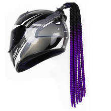 60cm Motorcycle Helmet Braids Women Helmet Dreadlocks Ponytail Braid Motocross Bicycle Helmet Punk Hair Decoration Dreadlocks 27 2024 - buy cheap