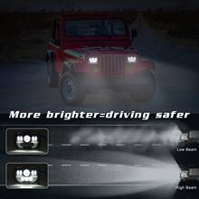 Faros Led de 300W 5X7 para Jeep Wrangler Yj Cherokee Xj, faro delantero Led de haz Alto y Bajo 2024 - compra barato