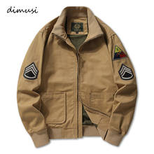DIMUSI New Men's Bomber Jacket Casual Male Outwear Windbreaker Coats Fashion Stand Collar Retro Military Jackets mens Clothing 2024 - купить недорого