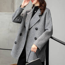 Double Size Real Wool Coat Female Korean Blazer Clothes 2020 Autumn Winter Jacket Women Alpaca Woolen Coats MY3811 2024 - buy cheap