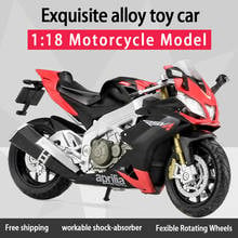 Welly 1:18  RSV 4 FACTORY Alloy Diecast Sport Motorcycle Model Workable Shork-Absorber Toy For Children Gifts Toy Collection 2024 - buy cheap