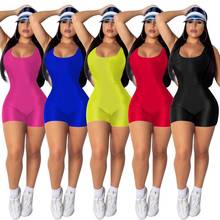 Black Skinny Tank Sleeveless Street Woman Rompers 2020 Bar Club Bodycon Bodysuit Night Club Jumpsuits Body Femme Solid Color 2024 - buy cheap