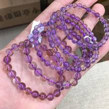 Natural Ametrine Quartz Yellow Purple One Bracelet Women Lady 8mm 10mm Crystal Clear Round Beads Jewelry AAAAA Drop Shipping 2024 - buy cheap