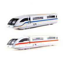 Hot 1:87 Maglev train alloy model,simulation sound and light pull back toy,children's high-speed rail model,free shipping 2024 - buy cheap