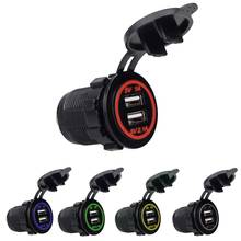 12V 24V Motorcycle Car Dual USB Charger Socket 5V 4.2A Adapter Power Outlet 2024 - buy cheap