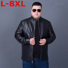 De talla grande 8XL7XL motocicleta chaquetas de cuero de los hombres chaqueta jaqueta de couro masculina hombre chaquetas de cuero de los hombres abrigos 2024 - compra barato