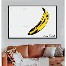 Pintura nórdica abstrata ao óleo de banana, pôsteres e impressões em tela, arte de parede, imagem modular para decoração de sala de estar 2024 - compre barato