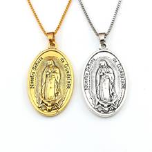1Pcs Our Lady Of Guadalupe DIVINO NINO Yo Reinare Oval Pendant Necklaces 23.6inches For Men & Ms  Jewelry Fashion Accessories 2024 - buy cheap