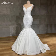 Vestido de noiva feminino sem mangas, vestido de casamento 2021 graus com textura de sereia 2024 - compre barato