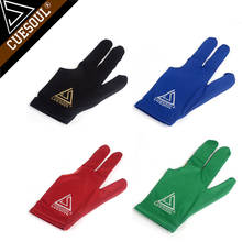 Cuesul-guantes de 3 dedos para billar inglés, guantes para taco de billar, verde, azul, rojo, negro, mano izquierda, Dardos, hojas de plumas, 4 colores 2024 - compra barato