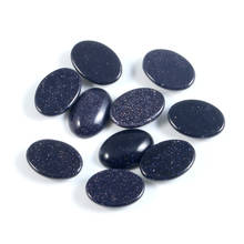 10pcs Oval Blue Sandstone Decoration Flatback Cabochon Scrapbooking Charms For Jewelry Making Findings Accessories Diy 2024 - buy cheap