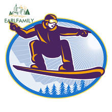 EARLFAMILY-adhesivo impermeable para Snowboard, 13x10,8 cm, Material de vinilo para coche, calcomanía para motocicleta, decoración a prueba de arañazos 2024 - compra barato