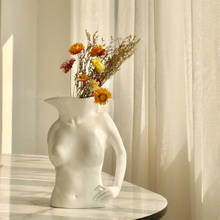Nude feminino corpo arte vaso de flor escultura vaso vaso vaso mesa decoração acessórios estilo nórdico resina artesanato decoração para casa presente 2024 - compre barato