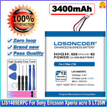 LOSONCOER 3400mAh LIS1489ERPC Mobile Phone Battery For Sony LT26 LT26w Battery Xperia acro HD SO-03D Battery 2024 - buy cheap