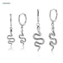 Kikichicc 100% 925 Sterling Silver 8.9mm Small Big Snake Pendant Drop Earring Pendinete Piercing Luxury New 2020 Fine Jewelry 2024 - buy cheap