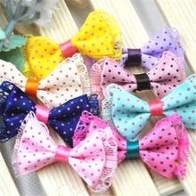 20pcs Upick Double Ribbon Bows Print Dot DIY Sewing Appliques Crafts A0178 2024 - buy cheap