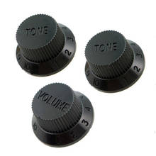 A set of 3 pcs Black Guitar Speed Control Knobs for Electric Guitar accessories parts 2024 - buy cheap