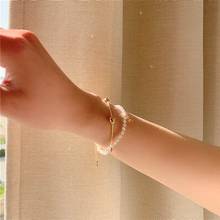 Korean Sweet Crystal Heart Double Layers Simple Bracelet For Women Girls Classic New Fashion Jewelry Gifts 2024 - buy cheap