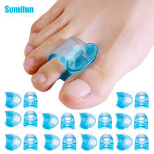 20pcs=10pairs Transparent Blue Bunion Spacers Silicone Toe Separator Corrector Straightener Hallux Valgus Pedicure Foot Care 2024 - buy cheap