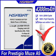 Hsabat bateria 4300mah para prestigio muze a5 psp5502 psp 5502 duo multitelefone psp5502 duo psp 5502 psp3507 duo para wize n3 2024 - compre barato