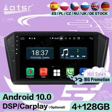 128G DSP Carplay экран Мультимедиа Стерео Android плеер для VW PASSAT 2015 2016 GPS навигация аудио радио приемник головное устройство 2024 - купить недорого