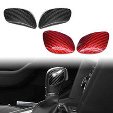 2Pcs Carbon Fiber Car Shift Knob Badge Emblem For Volkswagen VW Golf GTI MK7 CC Tiguan Touran Touareg Jetta Sagitar Polo etc. 2024 - buy cheap