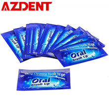 AZDENT-tiras de blanqueamiento dental, toallitas con cepillo de dientes Oral avanzado, limpieza profunda para respiración fresca, 20 Uds. 2024 - compra barato