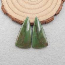 Pedra naturais triângulo africano, 30x15x4mm, pedras semipreciosas 5.04g, joias fashion para mulheres, brincos 2024 - compre barato